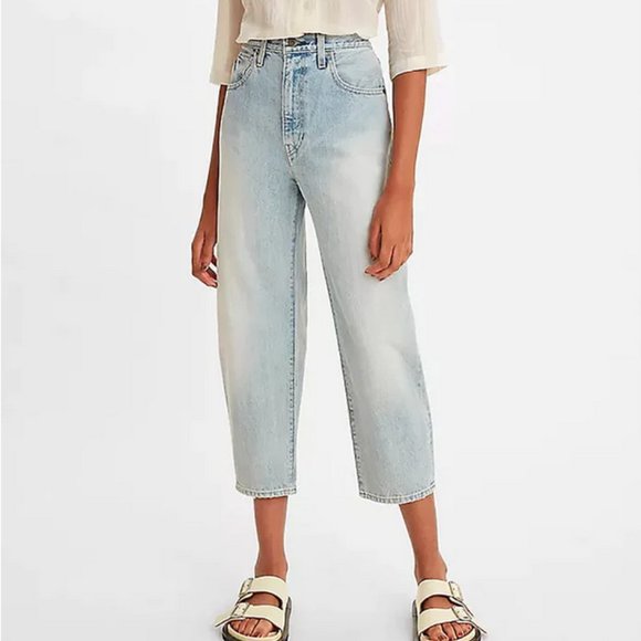 Levi's Denim - Levi’s Made & Crafted Barrel Cropped Jeans in Full Moon Light Wash NWT